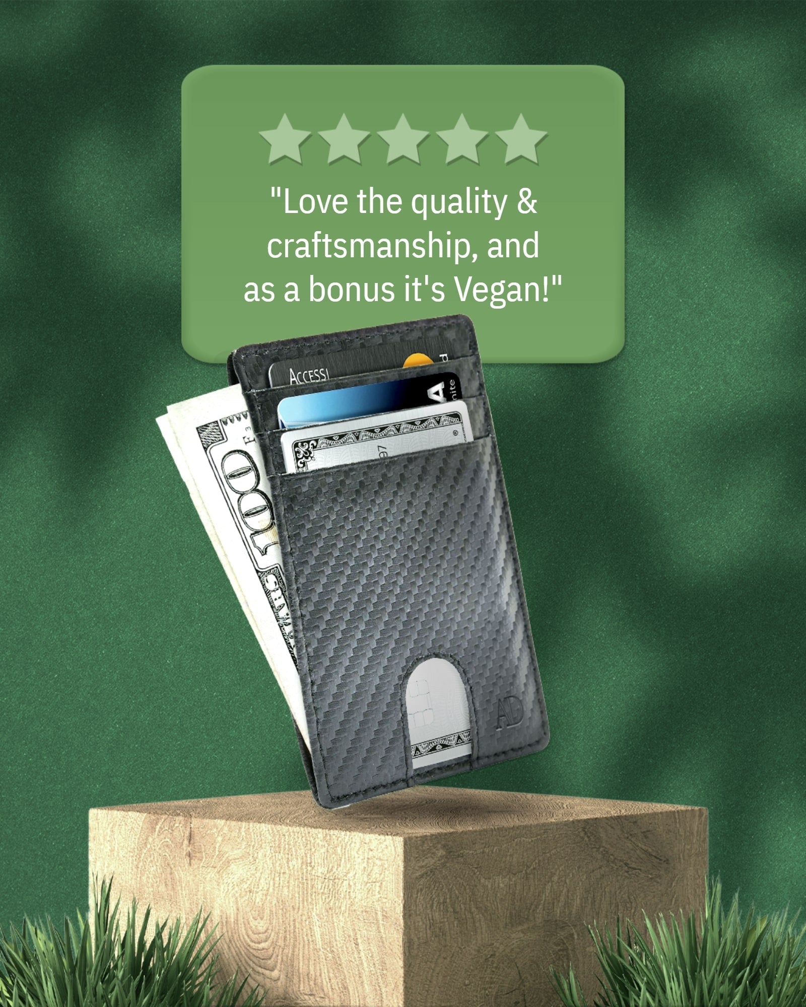 Vegan Slim Card Holder - P's One-Stop Shop 