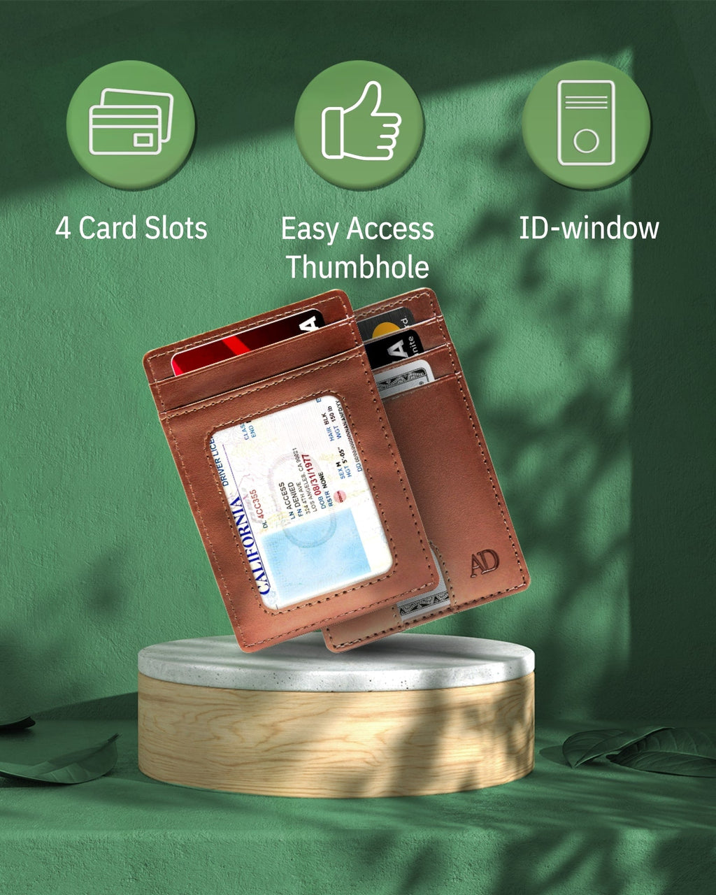Vegan Slim Card Holder - P's One-Stop Shop 
