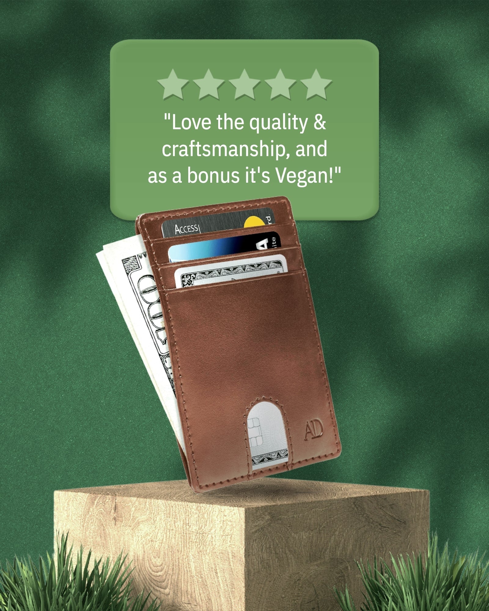 Vegan Slim Card Holder - P's One-Stop Shop 