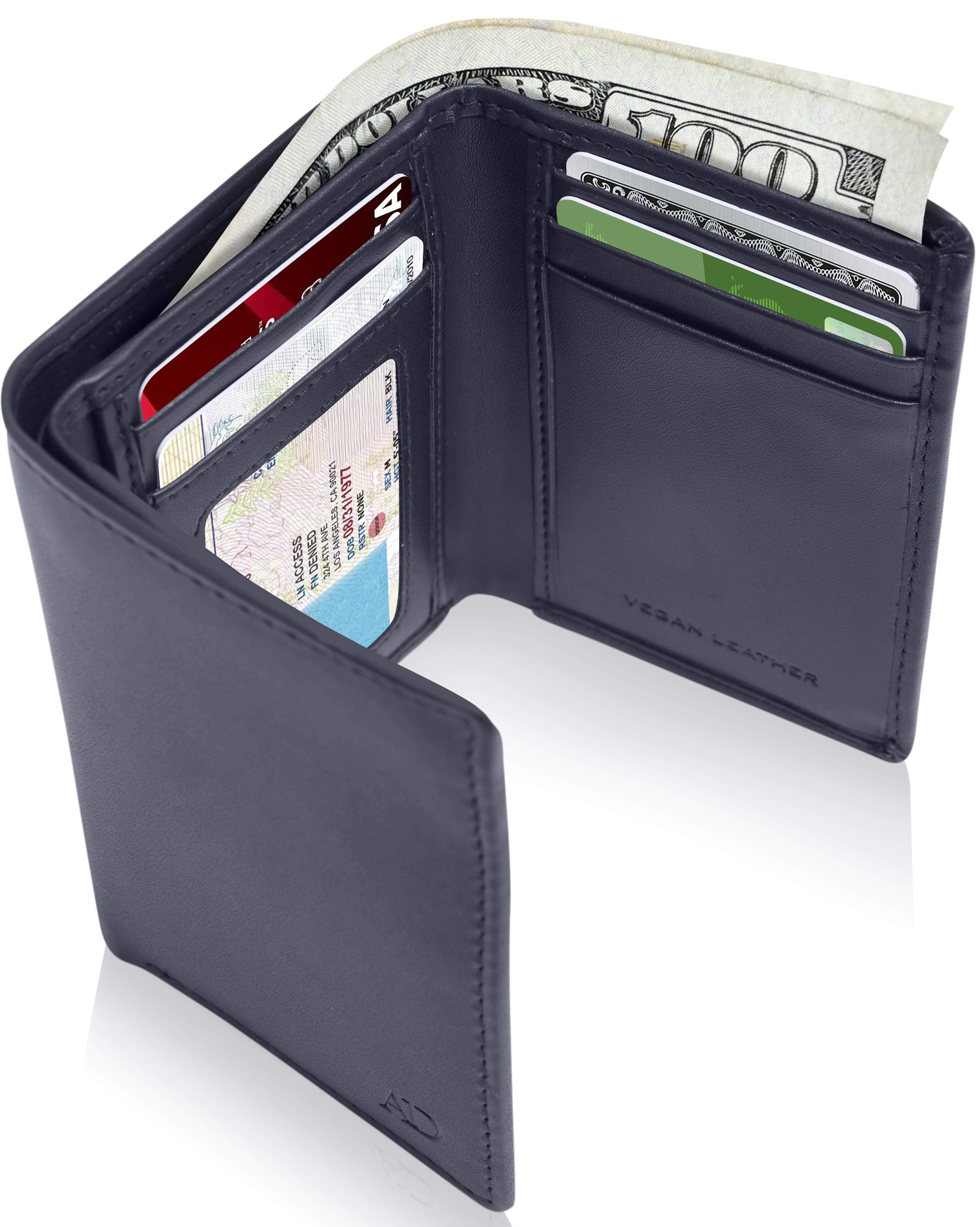 Vegan Trifold Wallet With ID Window - P's One-Stop Shop 