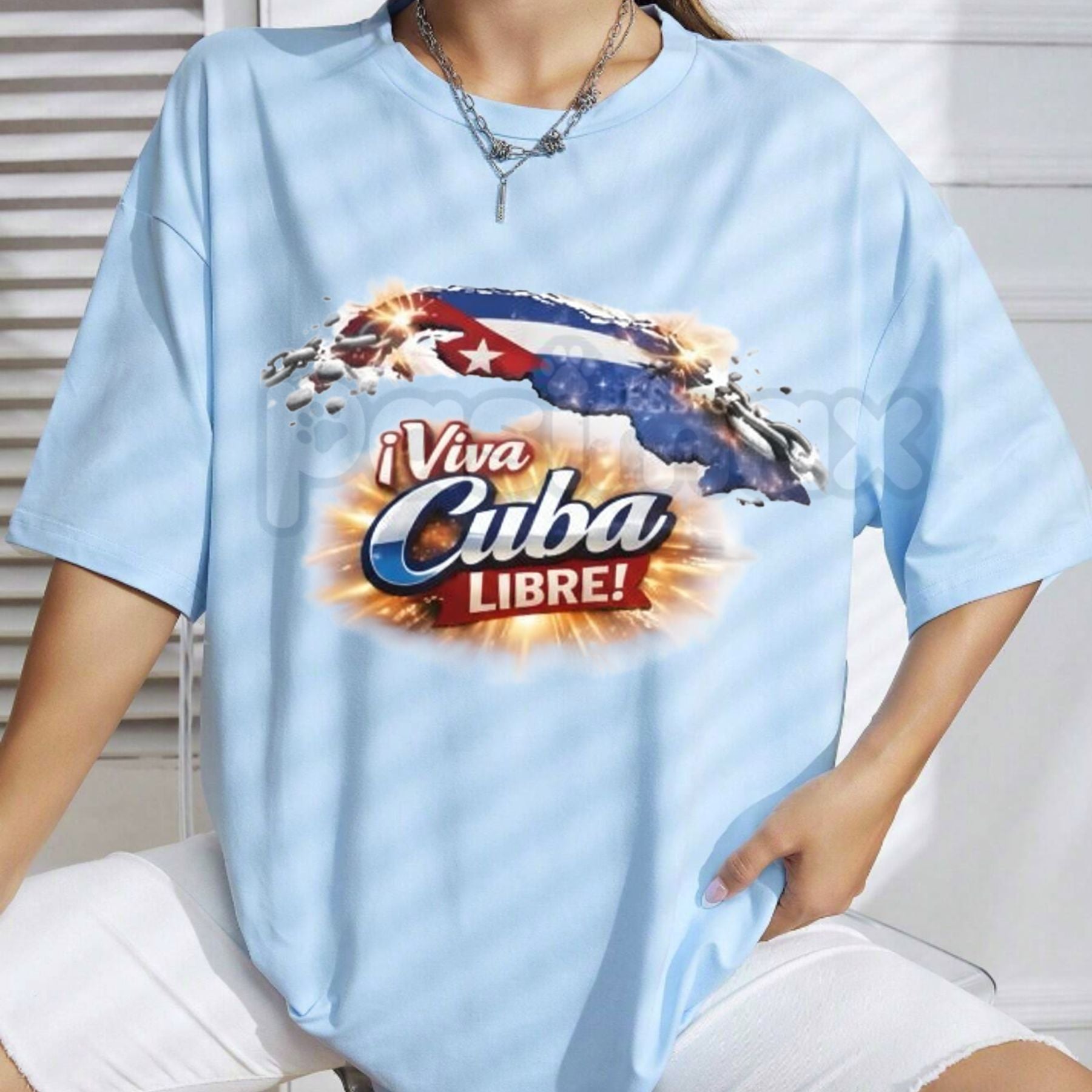 "Viva Cuba Libre" Cuban Flag T-Shirt - White Heritage Graphic Tee for Men and Women, Premium Heavyweight 100% Cotton Top, Patriotic Cuba Freedom Shirt, Latino Pride Cultural Apparel, Classic Havana Style Streetwear - P's One-Stop Shop 