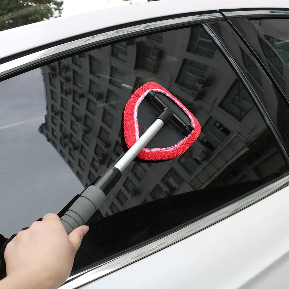 Window Scraping Mist Eliminator Microfiber Car Window Cleaner Telescopic Window Glass Cleaner Car Windshield Cleaning Brush - P's One-Stop Shop 