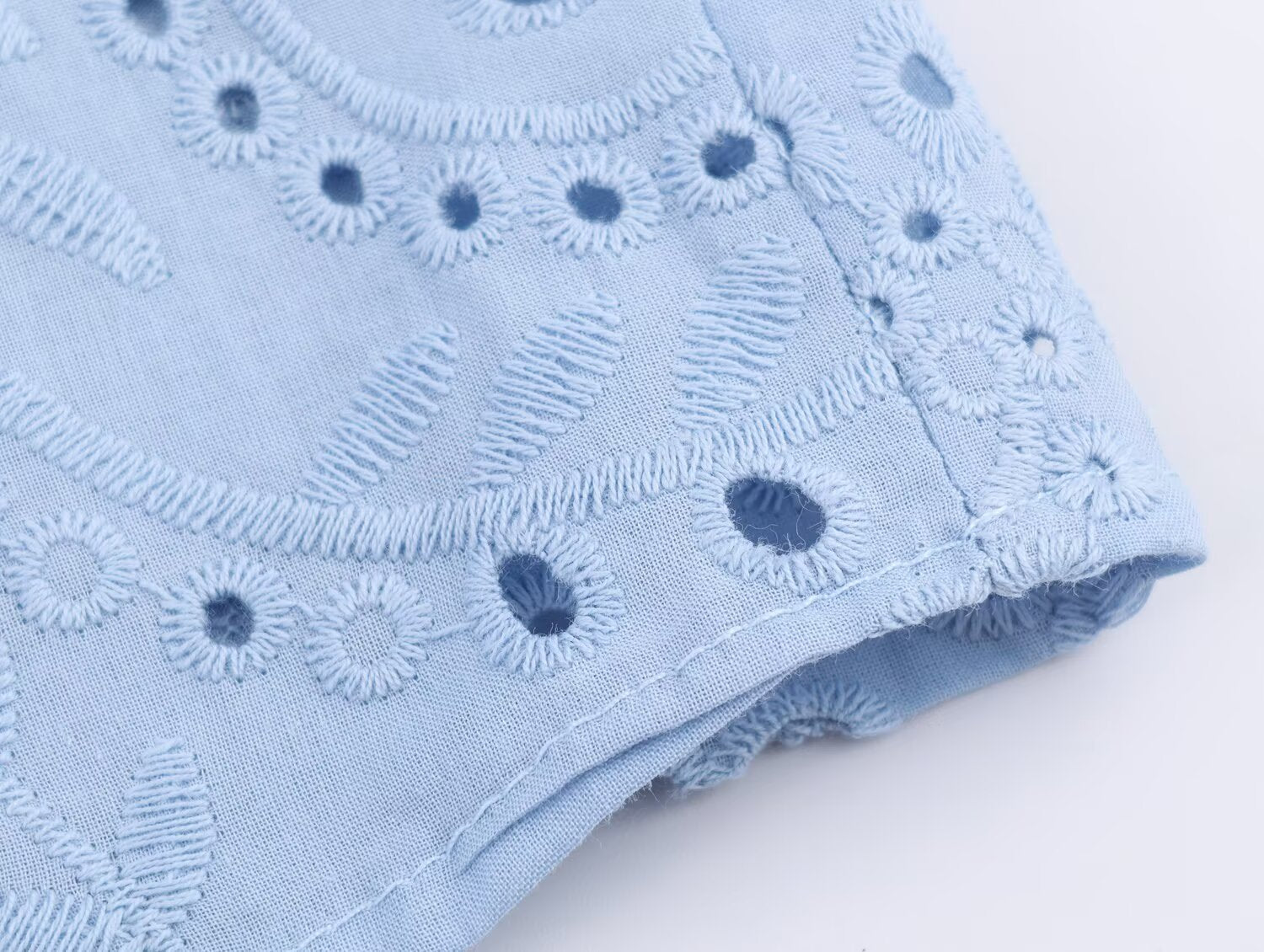 Women Clothing Autumn Hollowed out Embroidered Shirt - P's One-Stop Shop 