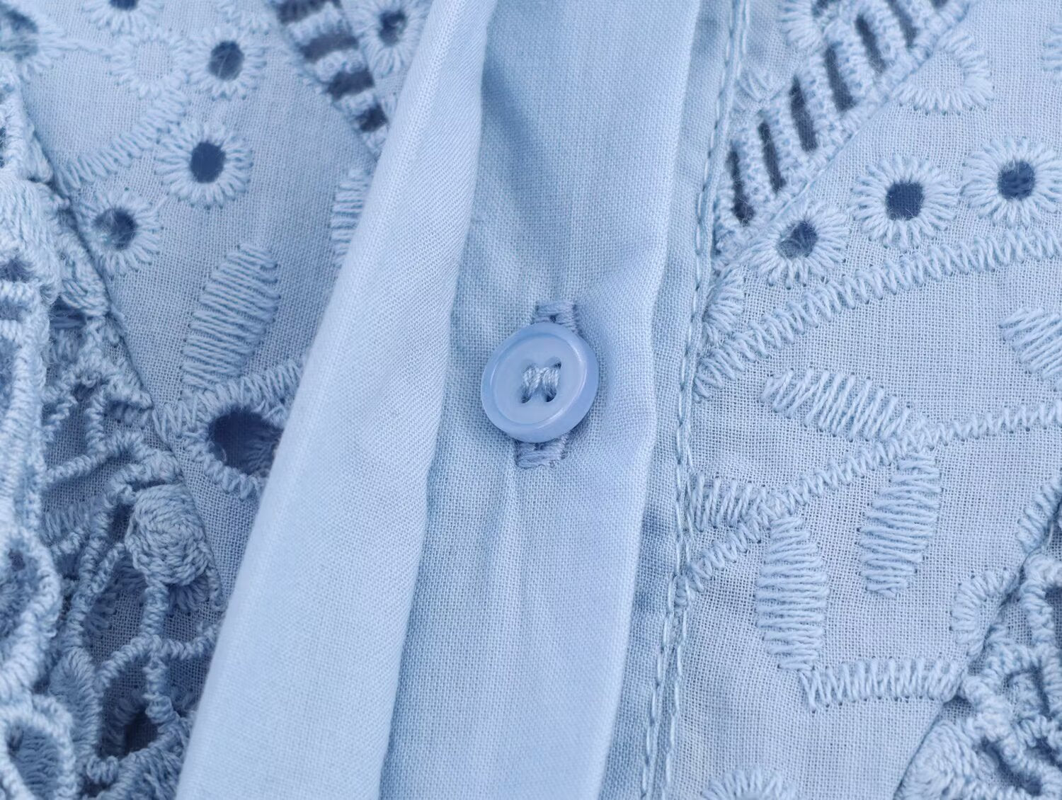 Women Clothing Autumn Hollowed out Embroidered Shirt - P's One-Stop Shop 