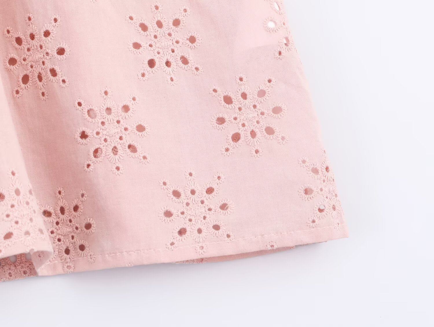 Women Clothing Casual Hollow Out Cutout Embroidered Shirt - P's One-Stop Shop 