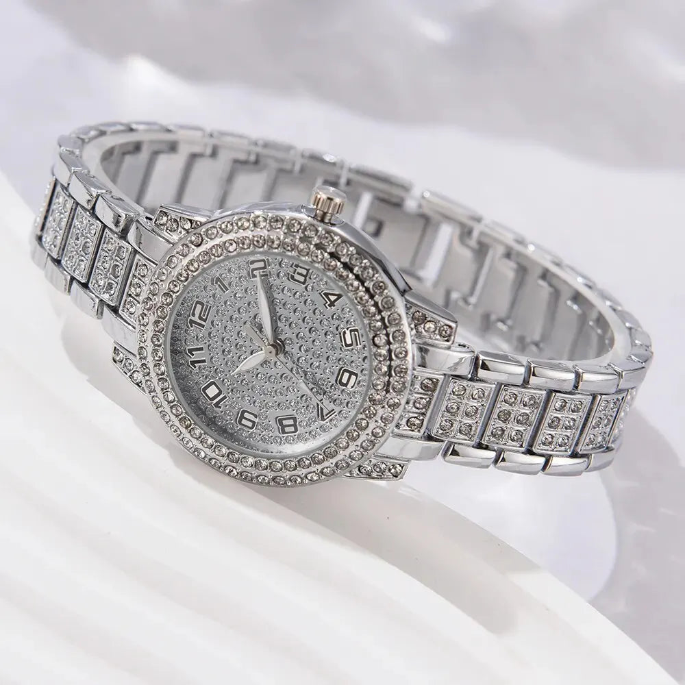 Women Watch Luxury Elegant Alloy Watch 6pcs - P's One-Stop Shop 