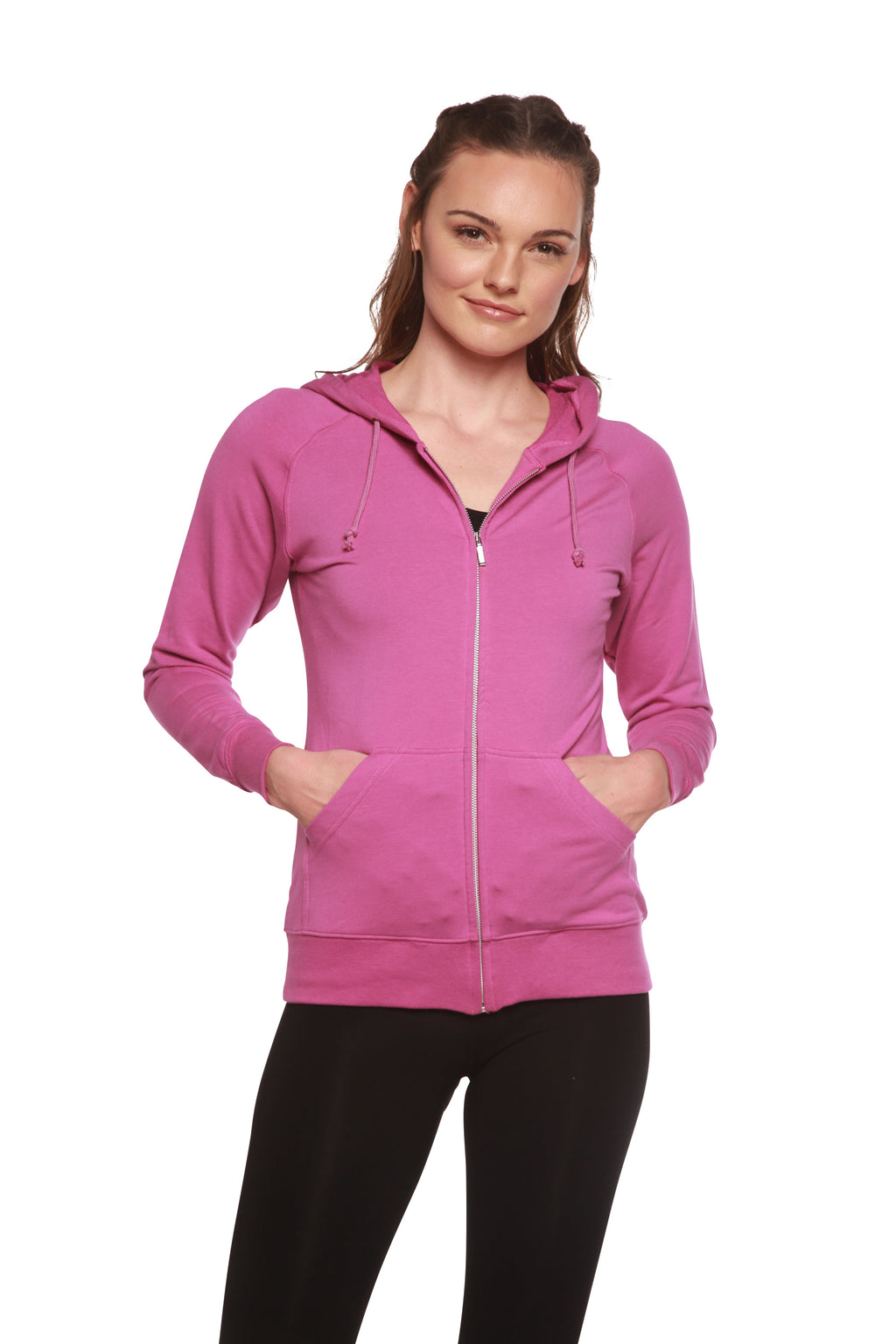 Women's Bamboo French Terry Zip Hooded Sweatshirt - P's One-Stop Shop 