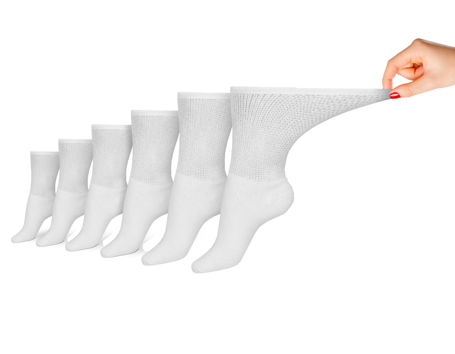 Women's Cotton Diabetic Crew Socks (6 Pair) - P's One-Stop Shop 