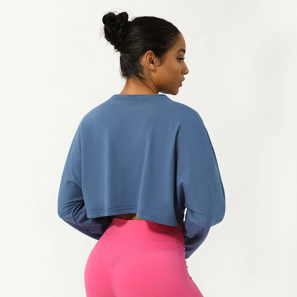 Women's Long Sleeve Fitness Crop Top - P's One-Stop Shop 